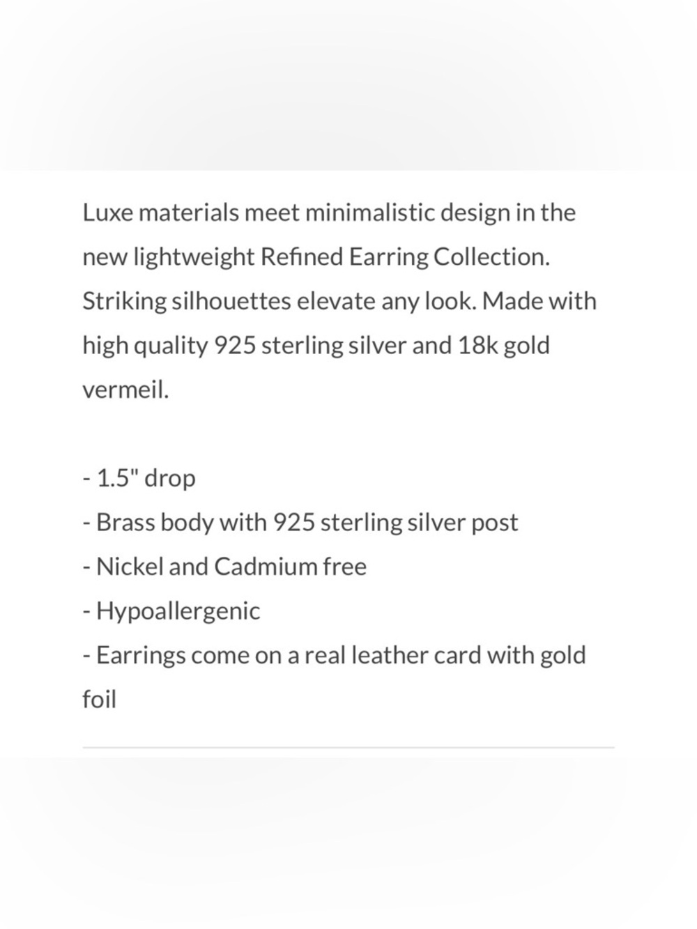 NWTScout Curated Wears Refined Collection Silver Gibbous Slice/Crescent Earrings - Picture 4 of 4